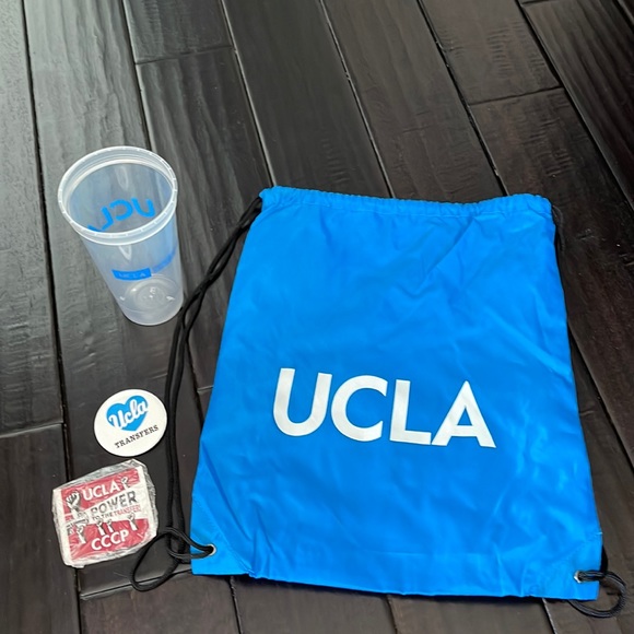 UCLA Bags Ucla Drawstring Bag Cup Pin Sticker Lot 555 Poshmark